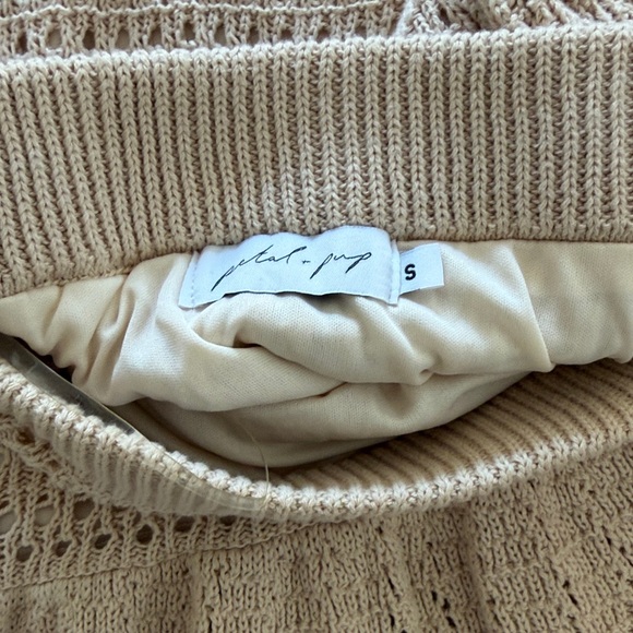 Petal & Pup Beige Crochet Maxi Skirt with Flared Hem - Picture 5 of 6